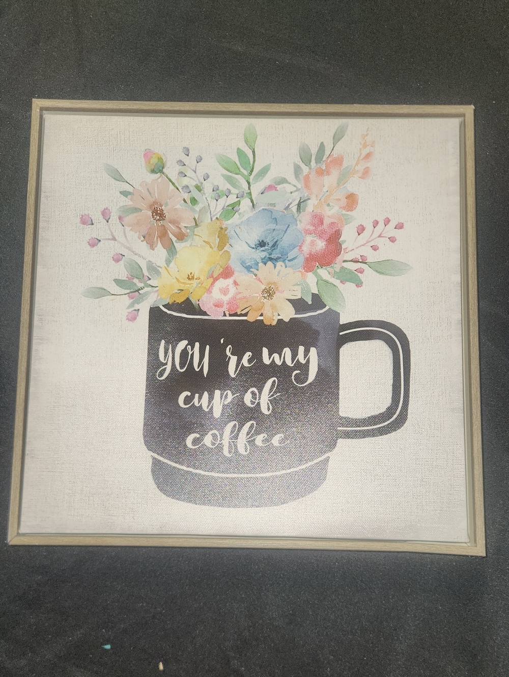 You’re My Cup of Coffee Floral Mug Wall Art